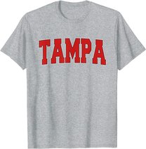 TAMPA FL FLORIDA Varsity Style USA Vintage Sports T-Shirt
