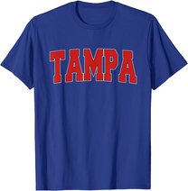 TAMPA FL FLORIDA Varsity Style USA Vintage Sports T-Shirt