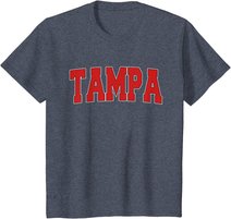 TAMPA FL FLORIDA Varsity Style USA Vintage Sports T-Shirt