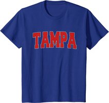 TAMPA FL FLORIDA Varsity Style USA Vintage Sports T-Shirt