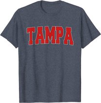 TAMPA FL FLORIDA Varsity Style USA Vintage Sports T-Shirt
