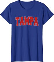 TAMPA FL FLORIDA Varsity Style USA Vintage Sports T-Shirt