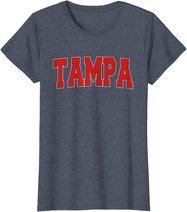 TAMPA FL FLORIDA Varsity Style USA Vintage Sports T-Shirt