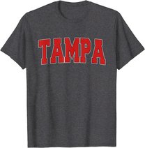TAMPA FL FLORIDA Varsity Style USA Vintage Sports T-Shirt
