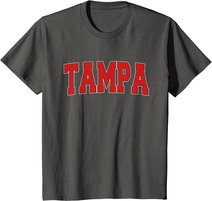 TAMPA FL FLORIDA Varsity Style USA Vintage Sports T-Shirt