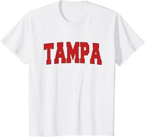 TAMPA FL FLORIDA Varsity Style USA Vintage Sports T-Shirt