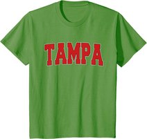 TAMPA FL FLORIDA Varsity Style USA Vintage Sports T-Shirt
