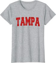 TAMPA FL FLORIDA Varsity Style USA Vintage Sports T-Shirt