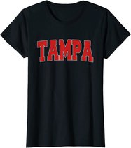 TAMPA FL FLORIDA Varsity Style USA Vintage Sports T-Shirt