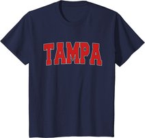 TAMPA FL FLORIDA Varsity Style USA Vintage Sports T-Shirt