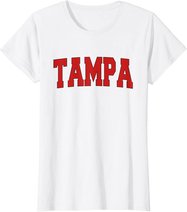 TAMPA FL FLORIDA Varsity Style USA Vintage Sports T-Shirt