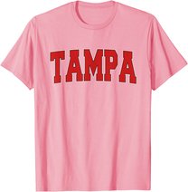 TAMPA FL FLORIDA Varsity Style USA Vintage Sports T-Shirt