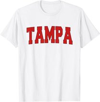 TAMPA FL FLORIDA Varsity Style USA Vintage Sports T-Shirt