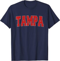 TAMPA FL FLORIDA Varsity Style USA Vintage Sports T-Shirt