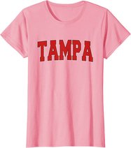 TAMPA FL FLORIDA Varsity Style USA Vintage Sports T-Shirt