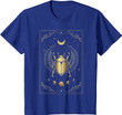Egyptian Winged Scarab Moonphase Ornamen Engraving Tarot T-Shirt