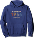 Retro 66 Years Vintage 1956 Original Parts 66th Birthday Pullover Hoodie