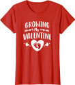 Womens Growing My Valentine Shirt Pregnancy Announcement T-Shirt
