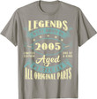 18th Birthday Gifts Vintage Legends Born In 2005 18 Year Old T-Shirt