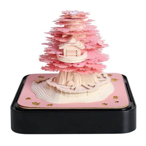 3D Sakura Tree House Memo Pad