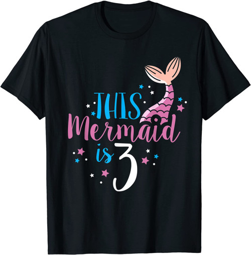 3rd Birthday Girl Gifts - This Mermaid Is 3 Years Old T-Shirt