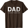Dad Established Est 2023 Father's Day Auatee Gift T-Shirt