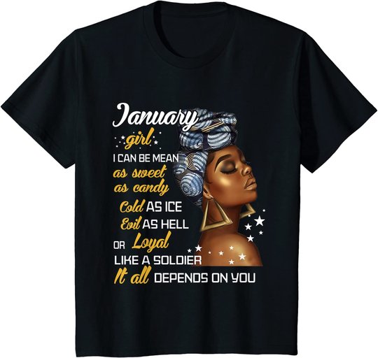 Birthday Gift January Girl Capricorn Aquarius Zodiac Women T-Shirt