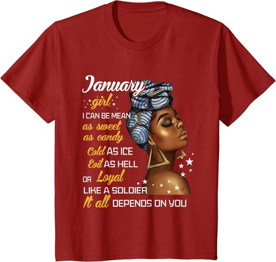 Birthday Gift January Girl Capricorn Aquarius Zodiac Women T-Shirt