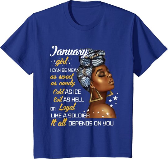 Birthday Gift January Girl Capricorn Aquarius Zodiac Women T-Shirt