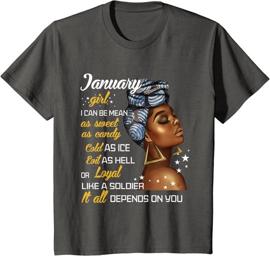 Birthday Gift January Girl Capricorn Aquarius Zodiac Women T-Shirt