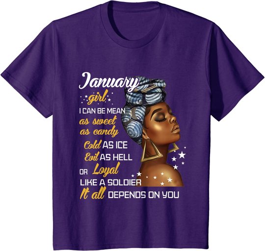 Birthday Gift January Girl Capricorn Aquarius Zodiac Women T-Shirt