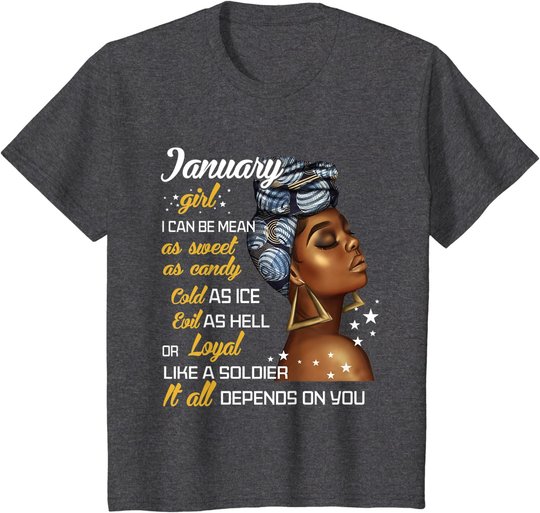 Birthday Gift January Girl Capricorn Aquarius Zodiac Women T-Shirt