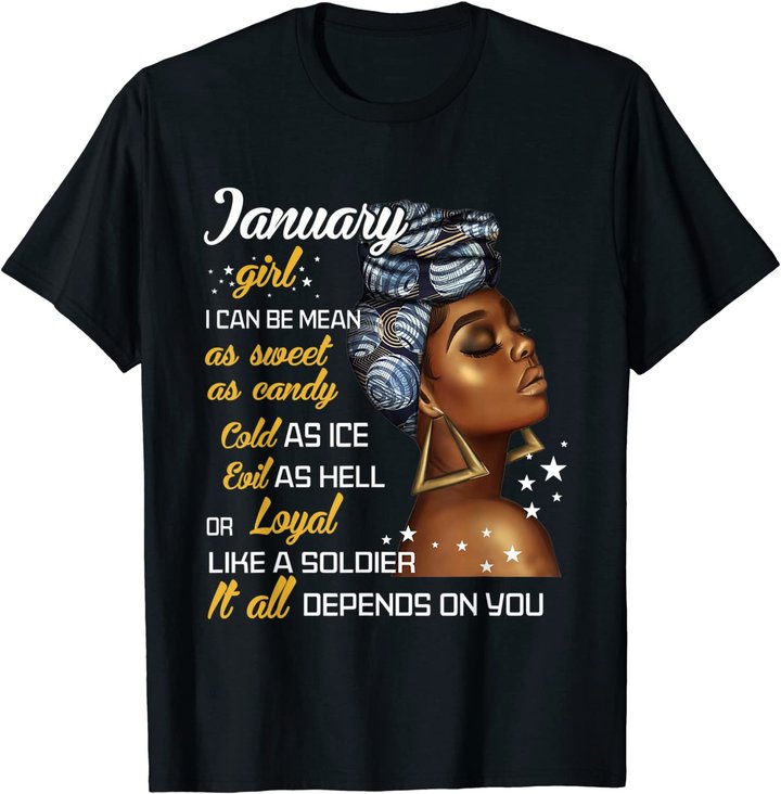 Birthday Gift January Girl Capricorn Aquarius Zodiac Women T-Shirt