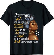 Birthday Gift January Girl Capricorn Aquarius Zodiac Women T-Shirt