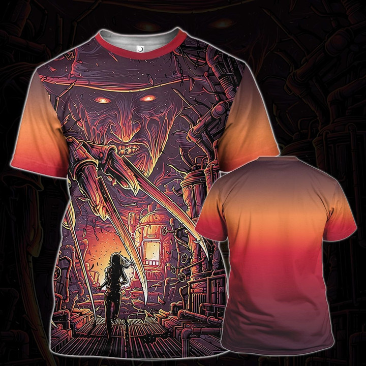 A Nightmare On Elm Street Freddy Krueger 3D Custom T-SHIRT