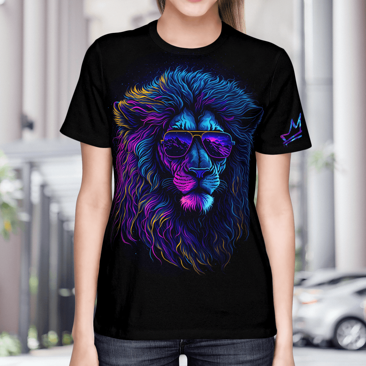 cyberpunk lion shirt