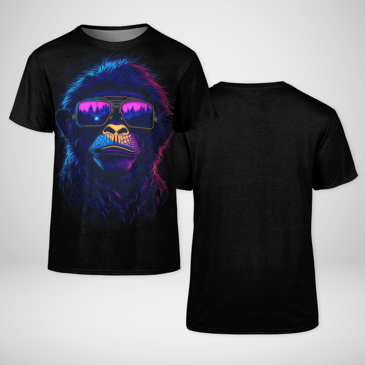 Vaporwave Monkey Shirt