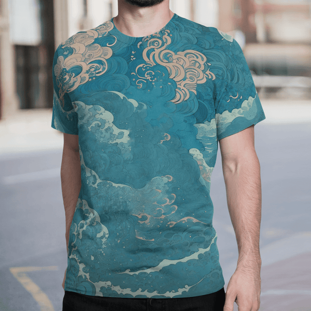 Ocean Waves All Over Print Shirt