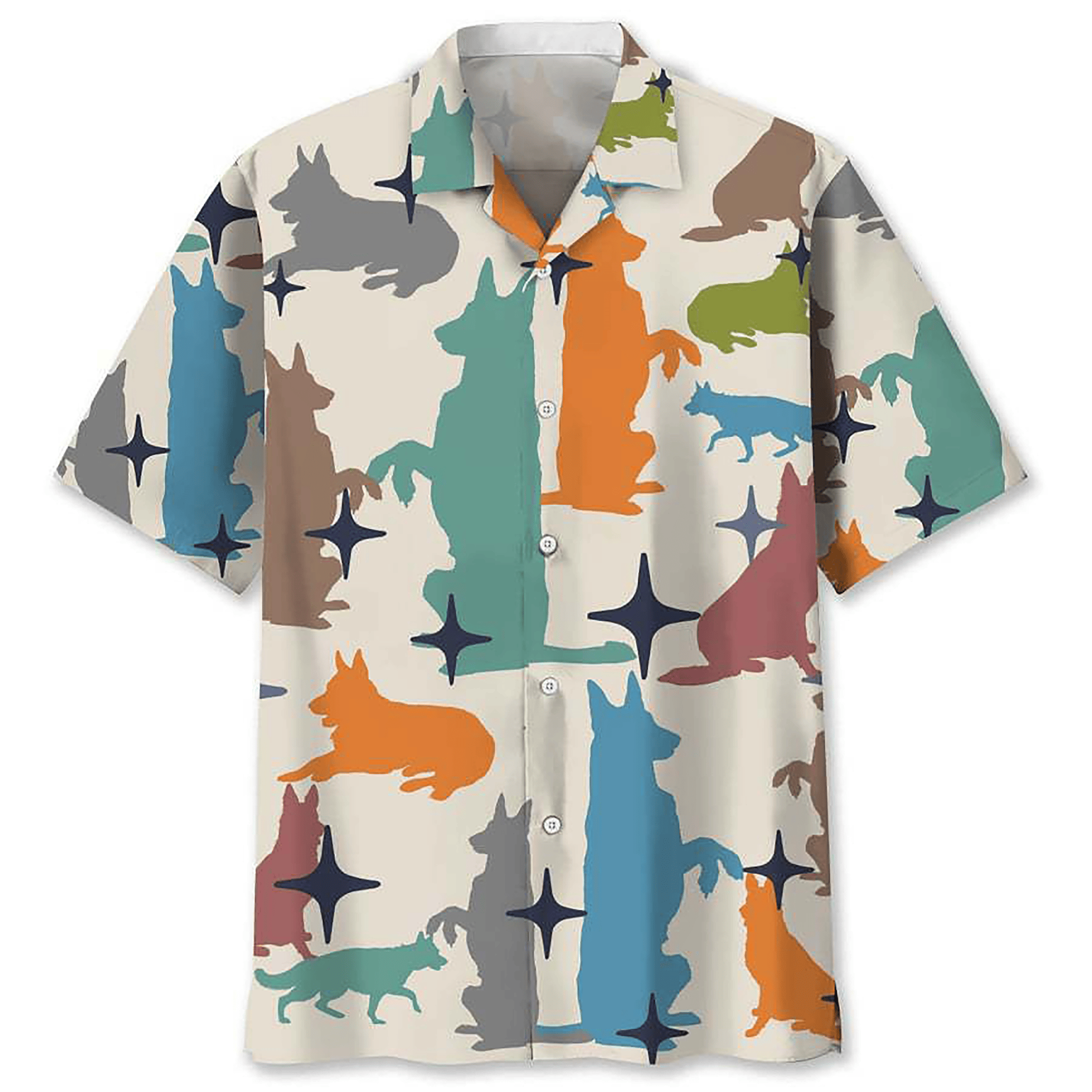 German Shepherd AOP Hawaii Shirt - GifteClub-plusbase