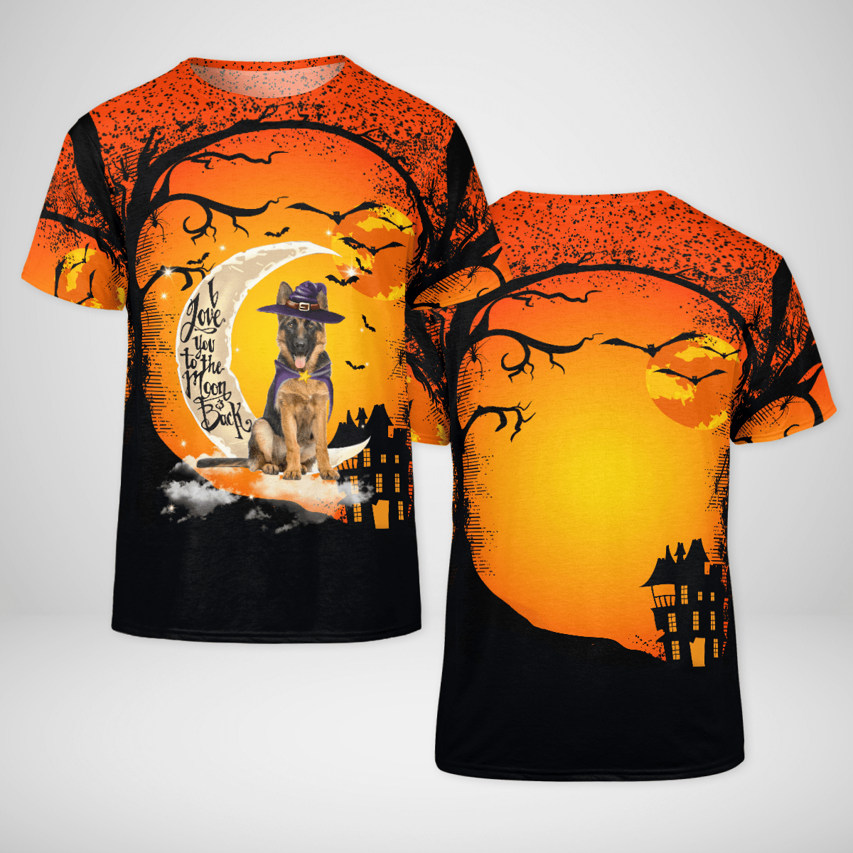 German Shepherd Halloween AOP T-Shirt - GifteClub-plusbase