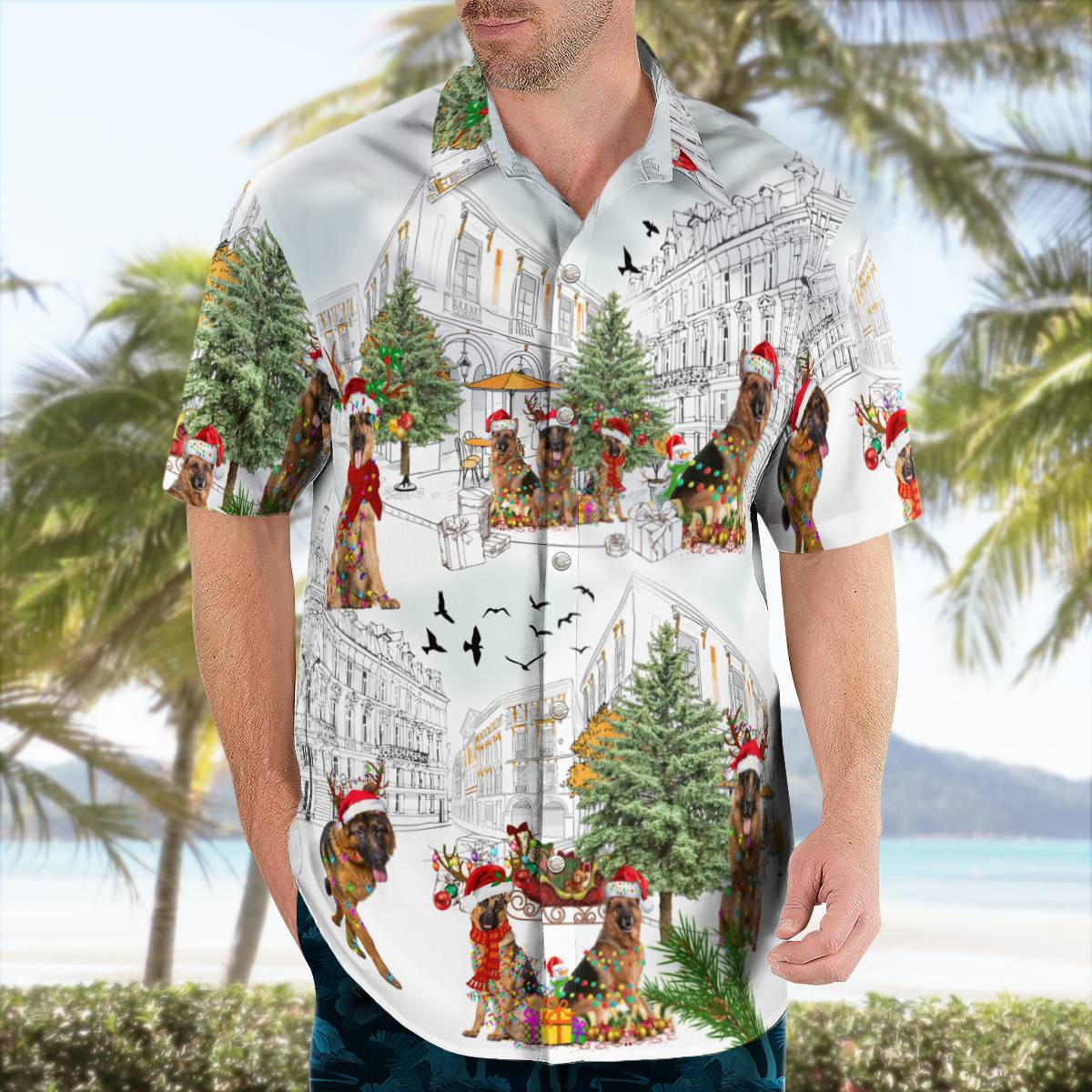 Premium German Shepherd Christmas AOP Ugly Sweater - GifteClub-plusbase