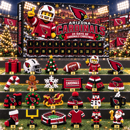 Arizona Cardinals NFL 24 Day Of Christmas Advent Calendar Gift For Fan