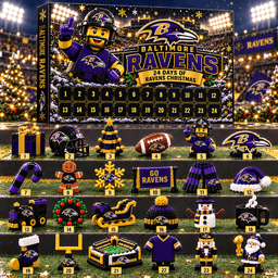 Baltimore Ravens NFL 24 Day Of Christmas Advent Calendar Gift For Fan