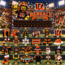 Cincinnati Bengals NFL 24 Day Of Christmas Advent Calendar Gift For Fan