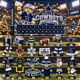 Dallas Cowboys NFL 24 Day Of Christmas Advent Calendar Gift For Fan