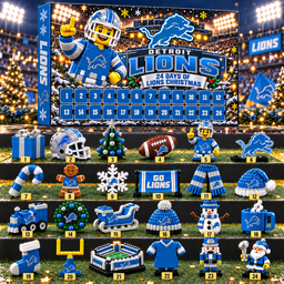 Detroit Lions NFL 24 Day Of Christmas Advent Calendar Gift For Fan