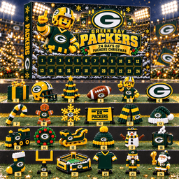 Green Bay Packers NFL 24 Day Of Christmas Advent Calendar Gift For Fan