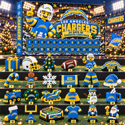 Los Angeles Chargers NFL 24 Day Of Christmas Advent Calendar Gift For Fan