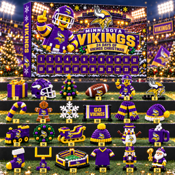 Minnesota Vikings NFL 24 Day Of Christmas Advent Calendar Gift For Fan