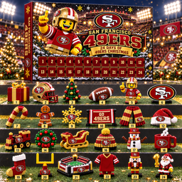 San Francisco 49ers NFL 24 Day Of Christmas Advent Calendar Gift For Fan